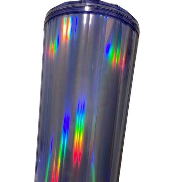 Starbucks 2022 Fall Purple Holographic Kaleidoscope Dome 24oz Venti Tumbler Nwt - Picture 2 of 7